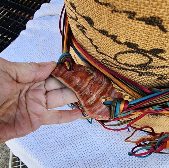 Vintage Abalone and Silk Cord Belt‎ M/L - Picture 5 of 11